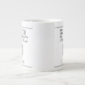 Vader van de bruid trouwdatum aandenken grote koffiekop (Voorkant)