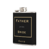 Vader van de bruid typografie / naam / geschenk heupfles (Links)