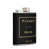 Vader van de bruid typografie / naam / geschenk heupfles (Rechts)