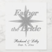 Vader van de Bruid Wijn Etiket (Enkel label)