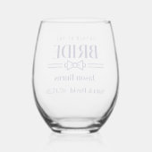 Vader van de Bruid Wijnglas Zonder Voet (Achterkant)
