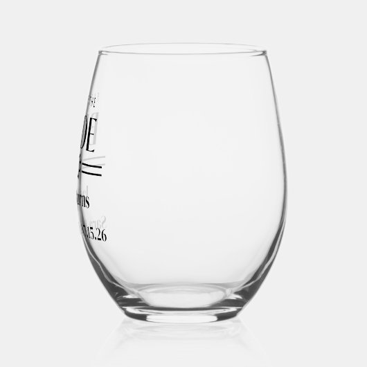 Vader van de bruid wijnglas zonder voet (Links)