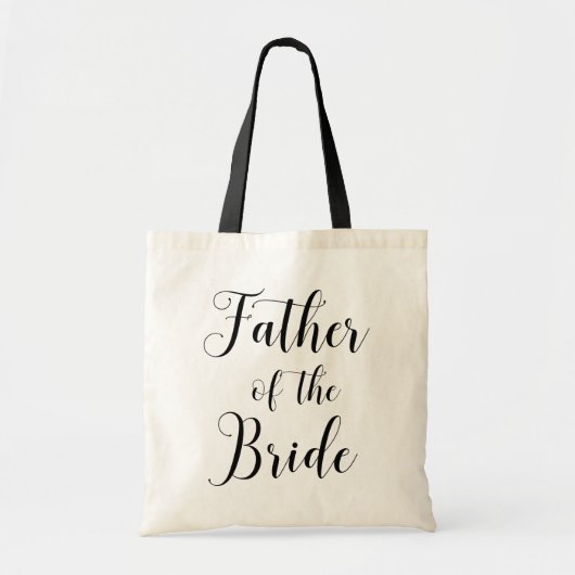 Vader van de bruid. Zwart en wit trouwtas Tote Bag (Voorkant)