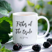 Vader van de bruid zwart wit bruiloft Mok