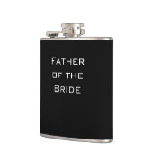 Vader van de bruid zwarte fles heupfles (Links)