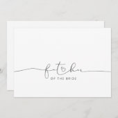 Vader van de bruidbruidsochtendboodschap (Voorkant / Achterkant)