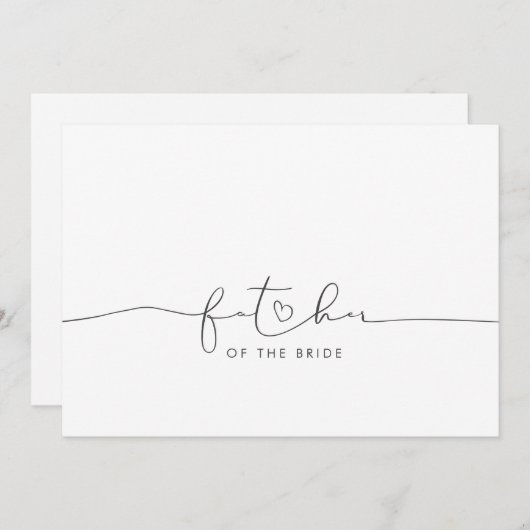 Vader van de bruidbruidsochtendboodschap (Voorkant / Achterkant)