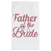 Vader van de bruidduwweddenschap klein cadeauzakje (Achterkant)