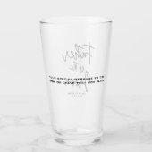 Vader van de bruidegom aangepaste bruiloft glas (Achterkant)