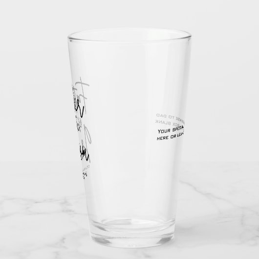 Vader van de bruidegom aangepaste bruiloft glas (Links)