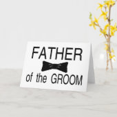 Vader van de bruidegom Bowtie Kaart (Gele Bloem)
