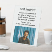 Vader van de bruidegom bruiloft gedenkplaat teken reclamebord met voetstuk (Insitu)