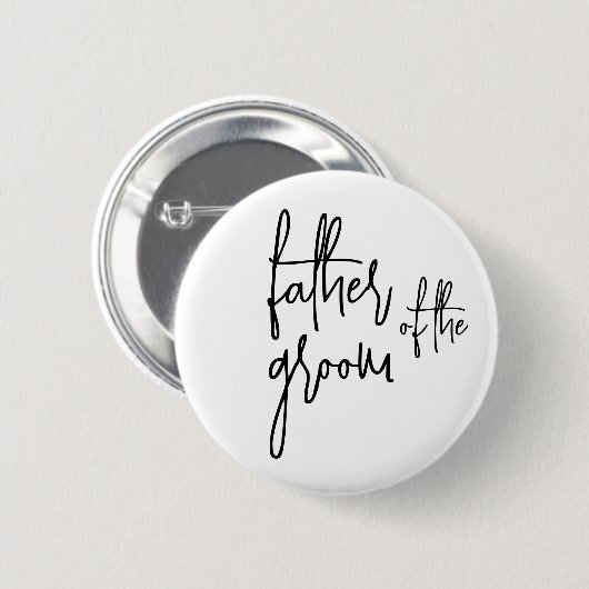 Vader van de bruidegom Button (Voorkant /achterkant)