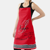 Vader van de bruidegom cadeau monogram naam rustie schort (Insitu)