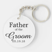 Vader van de Bruidegom Custom Photo Sleutelhanger (Achterkant)