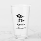 Vader van de bruidegom Custom Wedding Ouder Gift Glas (Voorkant)