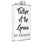Vader van de bruidegom Custom Wedding Ouder Gift Heupfles (Rechts)