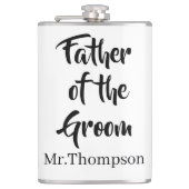 Vader van de bruidegom Custom Wedding Ouder Gift Heupfles (Voorkant)