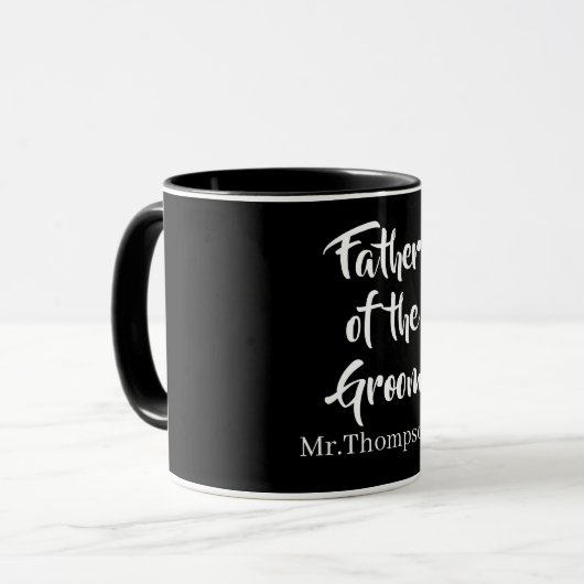 Vader van de bruidegom Custom Wedding Ouder Gift Mok (Voorkant links)