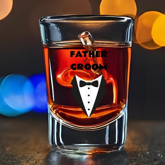 Vader van de bruidegom Gepersonaliseerde Wedding K Shot Glas