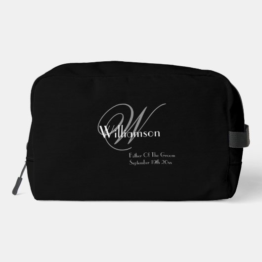 Vader van de bruidegom Gift Classic Monogram Cool  Toilettasje (Achterkant)