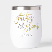 Vader van de bruidegom Gift Naam Goud & Zwart (Links)