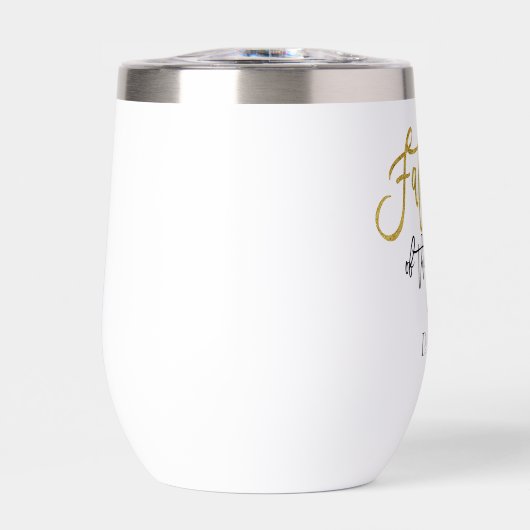 Vader van de bruidegom Gift Naam Goud & Zwart (Voorkant)