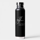 Vader Van De Bruidegom Grijs Monogram Wit Details Waterfles (Links)