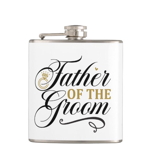 Vader van de bruidegom  heupfles (Voorkant)