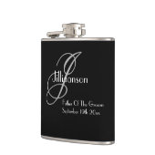 Vader van de bruidegom huwelijkscadeau chique mono heupfles (Links)