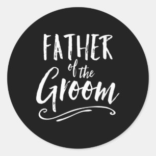 Vader van de bruidegom huwelijksfeest familie vade ronde sticker