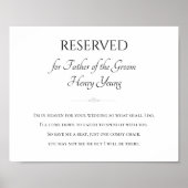 Vader van de bruidegom Ik ben in de hemel voor je  Poster (Voorkant)