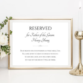 Vader van de bruidegom Ik ben in de hemel voor je  Poster