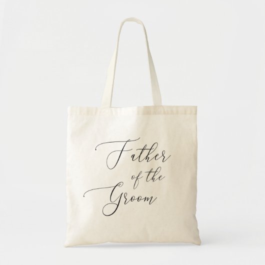 Vader van de bruidegom. Minimalistische elegante b Tote Bag (Voorkant)