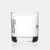 Vader van de Bruidegom Modern Minimaal Aangepast Whisky Glas (Links)