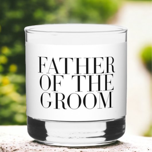 Vader van de Bruidegom Modern Minimaal Aangepast Whisky Glas