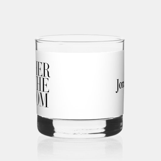 Vader van de Bruidegom Modern Minimaal  Whisky Glas (Links)