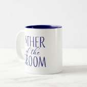 Vader van de bruidegom Navyblauw Tweekleurige Koffiemok (Voorkant links)