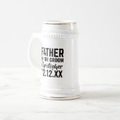 Vader van de bruidegom of bruid bruiloft bier Stei Bierpul (Voorkant links)