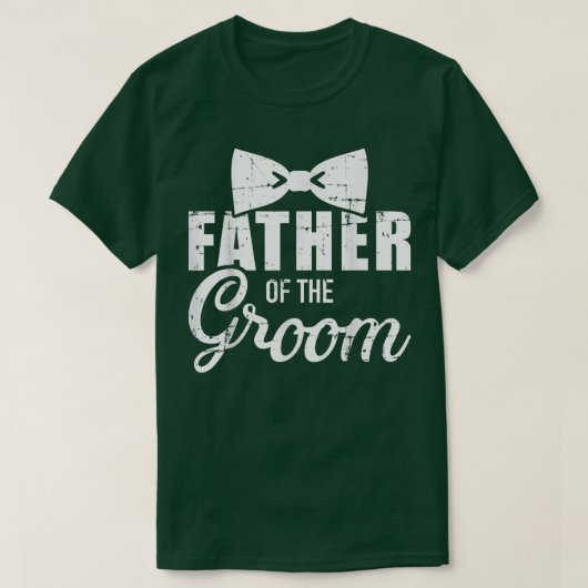 Vader van de bruidegom papa voor trouwen of vrijge t-shirt (Design voorkant)