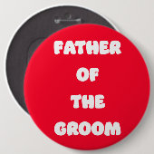 Vader van de bruidegom ronde button 6,0 cm (Voorkant /achterkant)