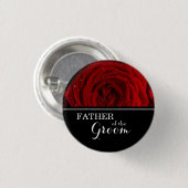 "Vader van de bruidegom" Rood Roses Pinback Bu Ronde Button 3,2 Cm (Voorkant /achterkant)