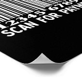 Vader van de bruidegom scan voor betaling bruiloft poster (Hoek)