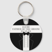 Vader van de bruidegom Tuxedo bruiloft ouder Sleut Sleutelhanger (Voorkant)
