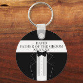 Vader van de bruidegom Tuxedo bruiloft ouder Sleut Sleutelhanger (Voorkant)