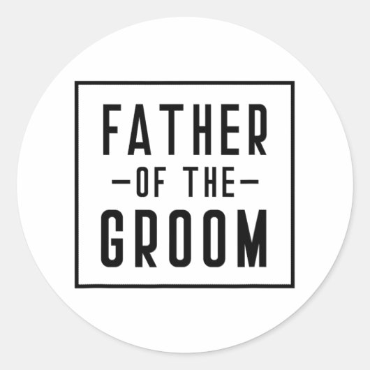 Vader van de bruidegom - Vader Ronde Sticker (Voorkant)