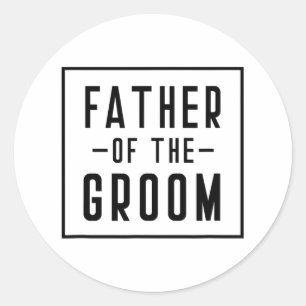 Vader van de bruidegom - Vader Ronde Sticker