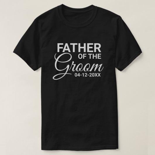 Vader van de bruidegom Wedding Party Matching Fami T-shirt (Design voorkant)