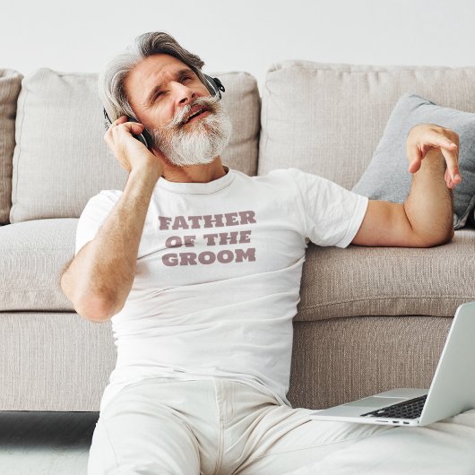 Vader van de bruidegom White Wedding Party T-shirt