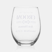 Vader van de Bruidegom Wijnglas Zonder Voet (Achterkant)